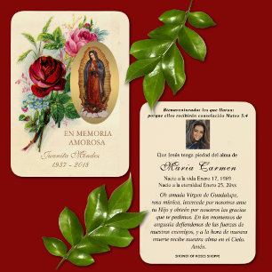 Our Lady of Guadalupe Spanish Funeral Holy Prayer