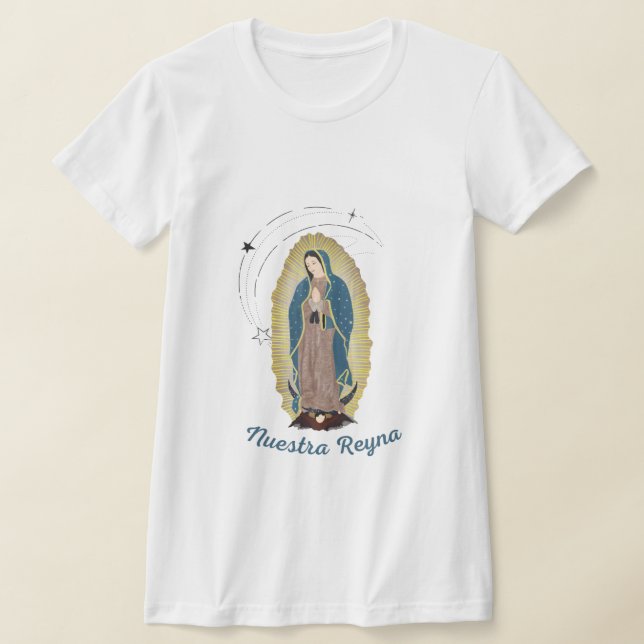 Our Lady of Guadalupe TShirt, Virgen de Guadalupe  T-Shirt (Laydown)