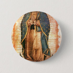 Our Lady Of Guadalupe Vintage 6 Cm Round Badge