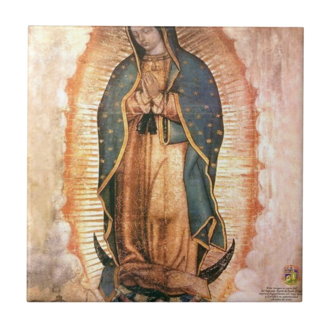Our Lady Of Guadalupe Vintage Tile (Front)