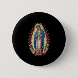 Our Lady Of Guadalupe Virgin Mary 6 Cm Round Badge