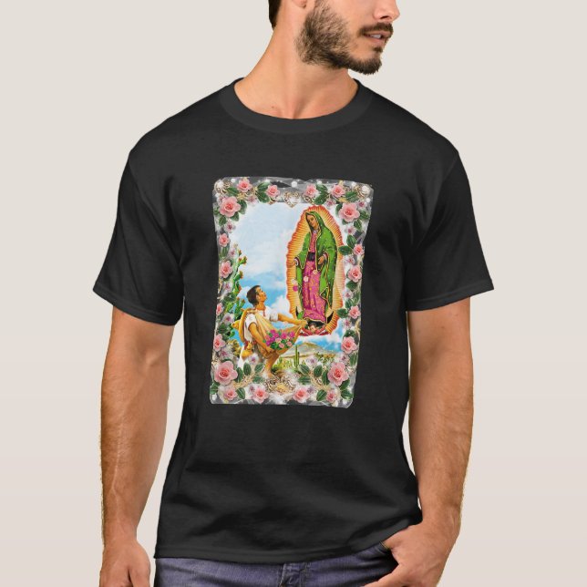Our Lady of Guadalupe Virgin Mary Catholic Beautif T-Shirt (Front)
