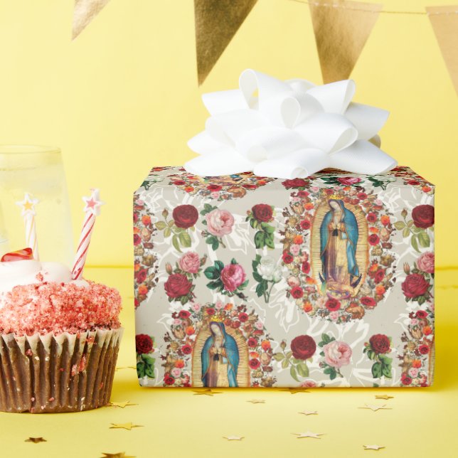 Our Lady of Guadalupe Virgin Mary Catholic Saint  Wrapping Paper (Birthday Party)