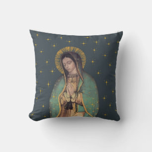 Our Lady of Guadalupe Virgin Mary Throw Pillow