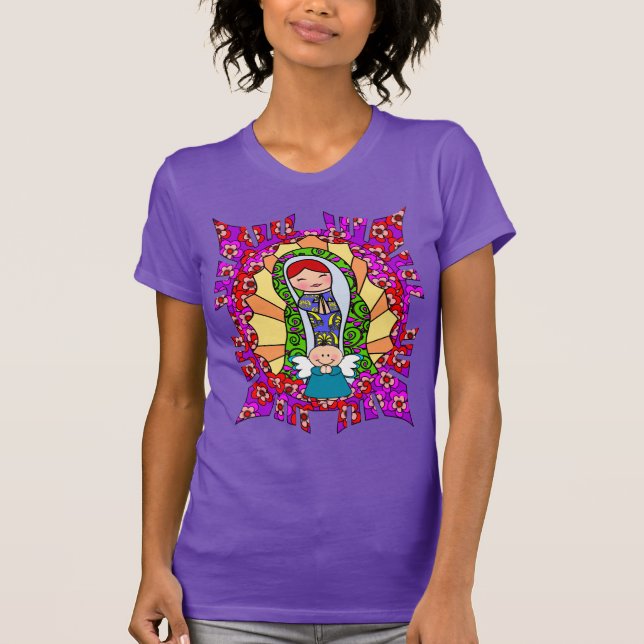 Our Lady of Guadalupe,VIRGIN OF GUADALUPE T-Shirt (Front)