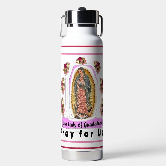 Our Lady of Guadalupe Water Bottle (Front)