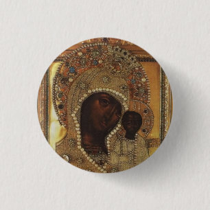 Our Lady of Kazan 3 Cm Round Badge