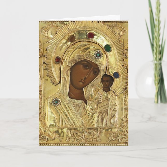 Our Lady of Kazan Mother's Day Greeting Card      (Front)