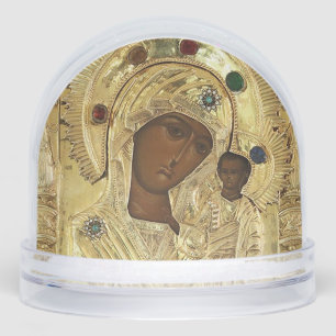 Our Lady of Kazan Orthodox Christian Icon          Snowglobe
