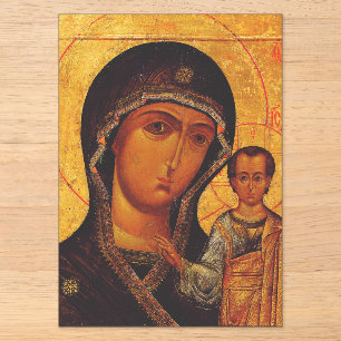 Our Lady of Kazan Orthodox Icon Acrylic Invitations