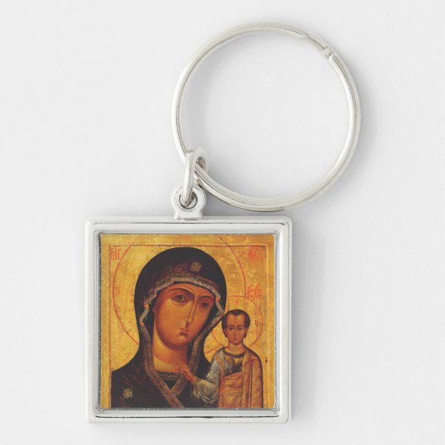 Our Lady of Kazan Orthodox Icon Key Ring (Front)
