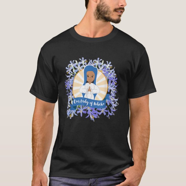 Our Lady of Kibeho Rosary Rwanda Africa Mary Catho T-Shirt (Front)