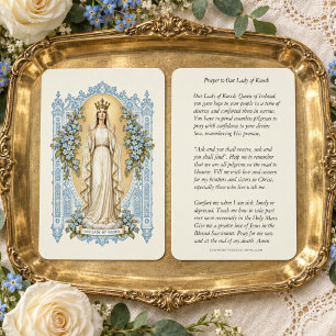 Our Lady of Knock Blue Floral Catholic Prayer