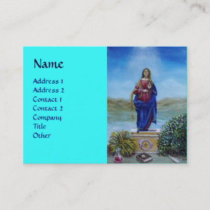 OUR LADY OF LIGHT blue red green Business Card