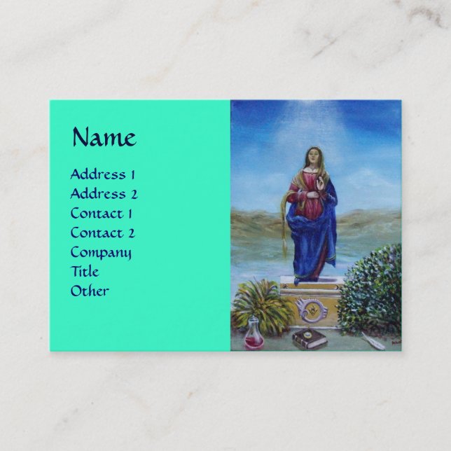 OUR LADY OF LIGHT Madonna of Immaculate Conception Business Card (Front)