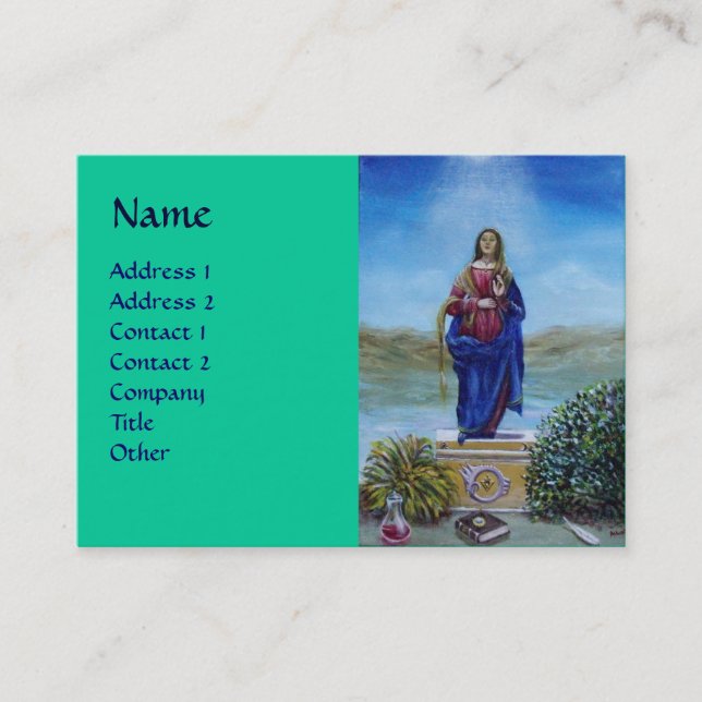 OUR LADY OF LIGHT Madonna of Immaculate Conception Business Card (Front)