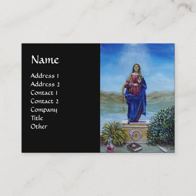 OUR LADY OF LIGHT Madonna of Immaculate Conception Business Card (Front)