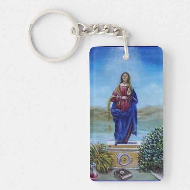 OUR LADY OF LIGHT Madonna of Immaculate Conception Key Ring (Front)