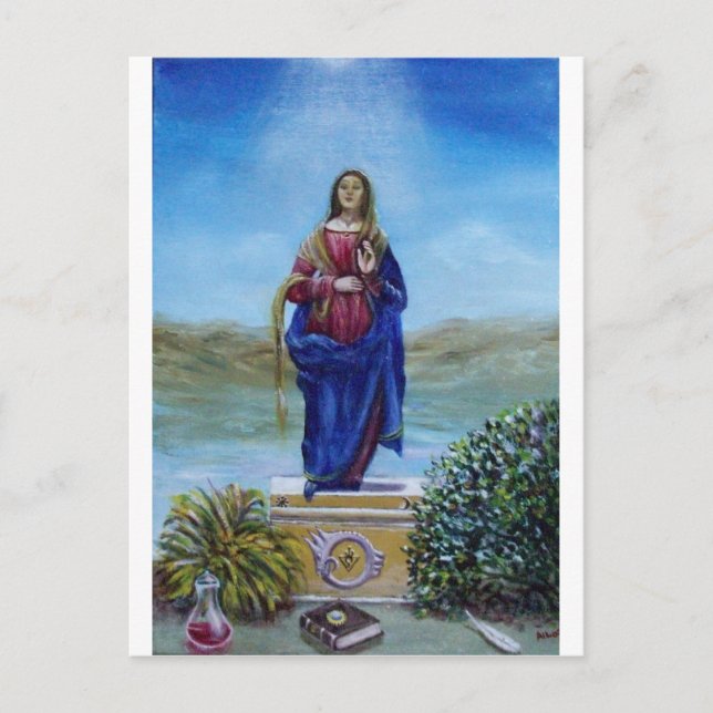 OUR LADY OF LIGHT Madonna of Immaculate Conception Postcard (Front)
