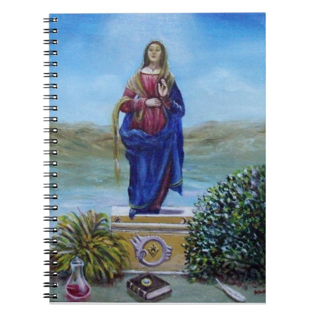 OUR LADY OF LIGHT Madonna of Immaculate Conception Spiral Notebook (Front)