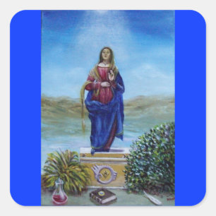 OUR LADY OF LIGHT Madonna of Immaculate Conception Square Sticker