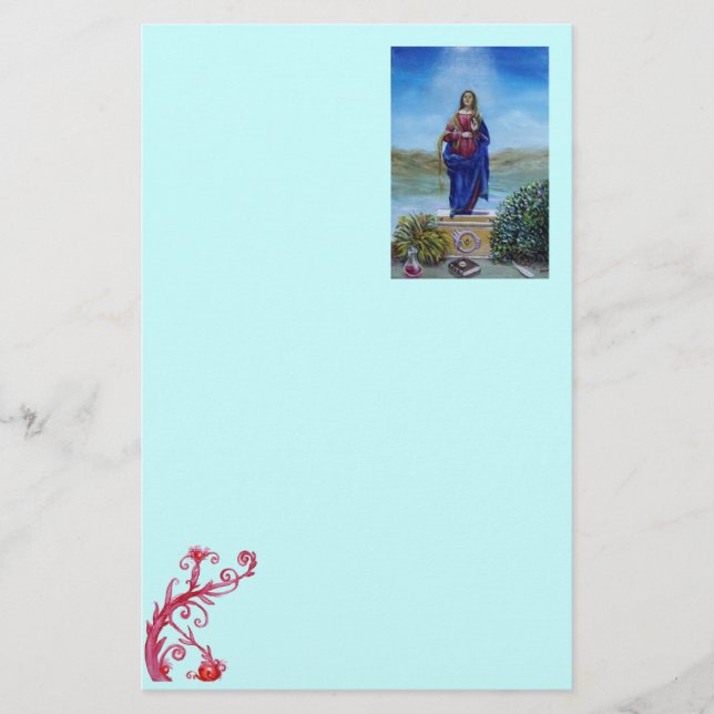 OUR LADY OF LIGHT Madonna of Immaculate Conception Stationery (Front)
