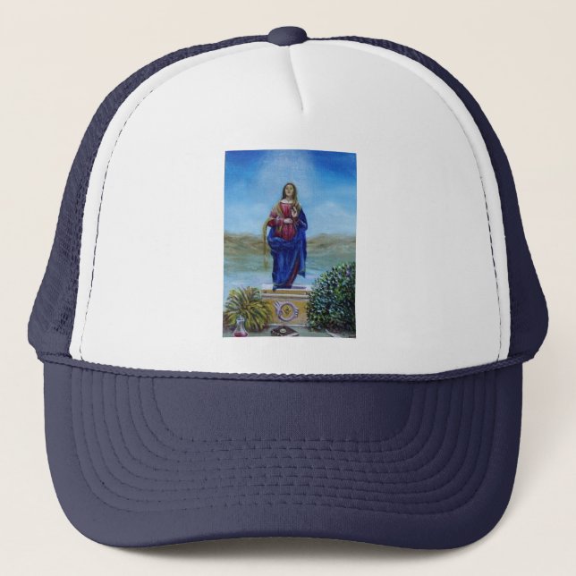 OUR LADY OF LIGHT Madonna of Immaculate Conception Trucker Hat (Front)