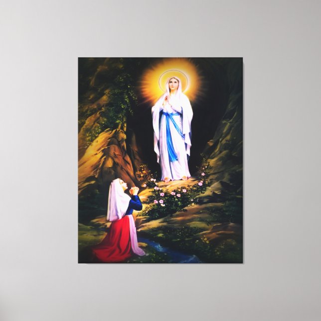 Our Lady of Lourdes Canvas Print (Front)