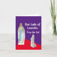 Our Lady of Lourdes Folded Greeting Card