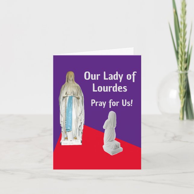 Our Lady of Lourdes Folded Greeting Card (Front)
