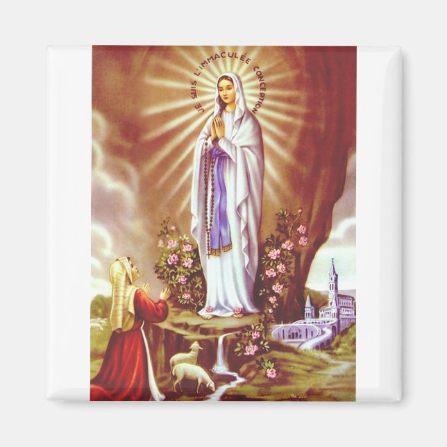 Our Lady of Lourdes Magnet (Front)