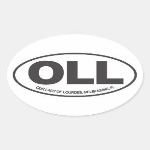 Our Lady of Lourdes Oval Sticker