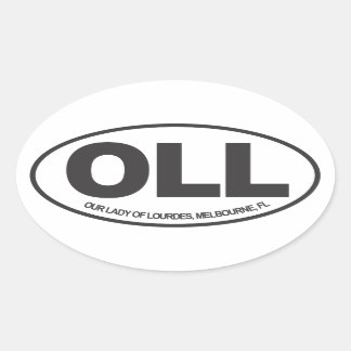 Our Lady of Lourdes Oval Sticker
