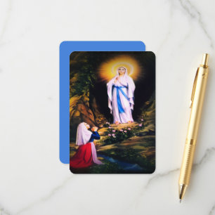 Our Lady of Lourdes with Prayer Enclosure Card