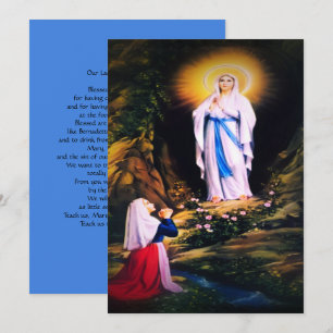 Our Lady of Lourdes with Prayer Holiday Card