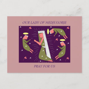 Our Lady Of Medjugorje Pray for Us Postcard
