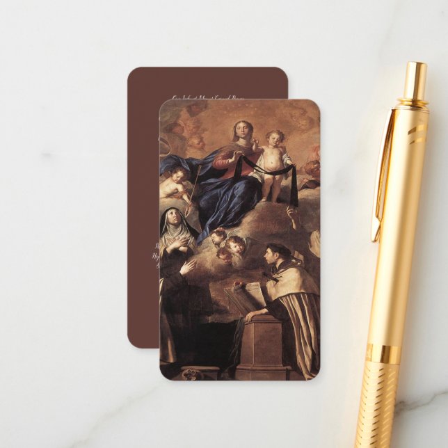 Our Lady of Mount Carmel 1641 Enclosure Card (Front/Back In Situ)