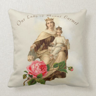 Our Lady of Mount Carmel Baby Jesus Prayer Cushion