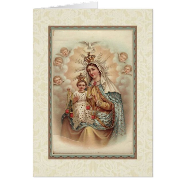 Our Lady of Mount Carmel Baby Jesus Scapular Card (Front)