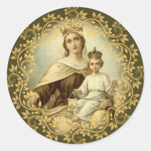Our Lady of Mount Carmel  Baby Jesus Scapular Classic Round Sticker