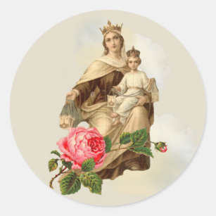 Our Lady of Mount Carmel Jesus Carmelite Classic Round Sticker