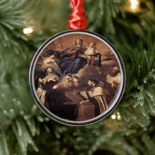 Our Lady of Mount Carmel Metal Tree Decoration