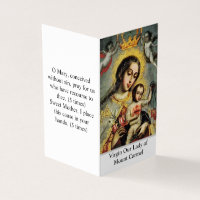 Our Lady of Mount Carmel Prayer Card