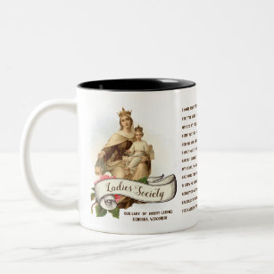 Our Lady of Mount Carmel Prayer Jesus Scapular Two-Tone Coffee Mug