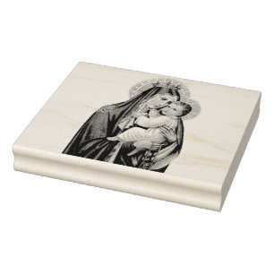 Our Lady of Mount Carmel Star of the Sea Rubber Stamp