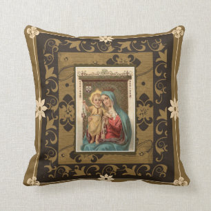 Our Lady of Mount Carmel with Baby Jesus  Scapular Cushion