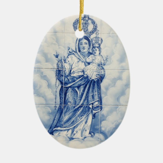 Our Lady of Peace Ceramic Tree Decoration (Front)