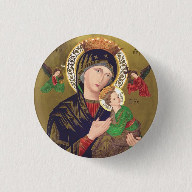 Our Lady of Perpetual Help 3 Cm Round Badge (Front)