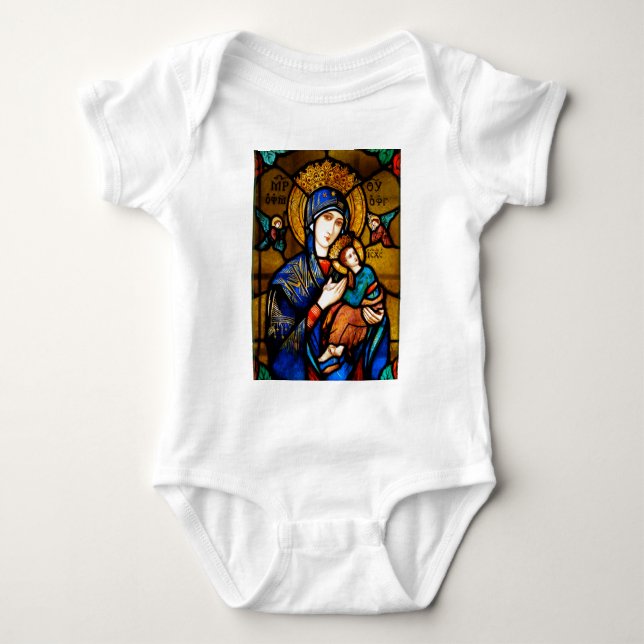our lady of perpetual help baby bodysuit (Front)