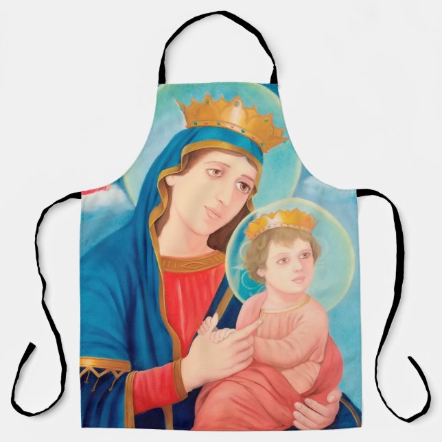 Our Lady of Perpetual Help Catholic Apron (Front)
